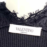 Valentino Black Lace Detail Shawl