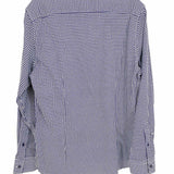 Robert Graham Men's Navy White Size L Button Down Houndstooth Long Sleeve Shirt