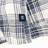 Roark Men's Gray Blue Size M Button Down Flannel Plaid Long Sleeve Shirt