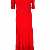 Ann Taylor Women's Red Size M Short Sleeve Ribbed Dress