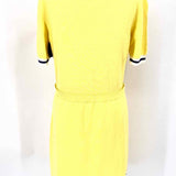 Boutique MOSCHINO Women's Yellow Size 12/XXL Short Sleeve Cotton Bow Dress