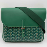 GOYARD 2025 Coursier Green Goyardine Coated Canvas Made in France Messenger Bag