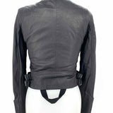 IRO Women's Black Size S Moto Leather Quilted Jacket