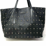 JIMMY CHOO Black Pimlico Star Studded Leather Tote