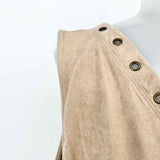 French Laundry Women's Beige Size XL Lace-up Suedette Sleeveless
