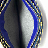 Celine 2013 Small Trio Royal Blue Pouch Leather Crossbody