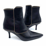Anine Bing Ava Women's Black Size 38/7.5 Pointed Beaded Trim Bootie