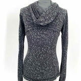 Lululemon Define Hooded W4BCJS Women's Black/Gray Size 6 Zip Abstract Jacket