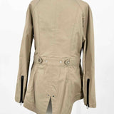 VERONICA BEARD Women's Beige Size 4 Utility Cotton Blend Jacket