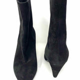 Saint Laurent Women's Black Size 37/7 Pointed Suede Bootie