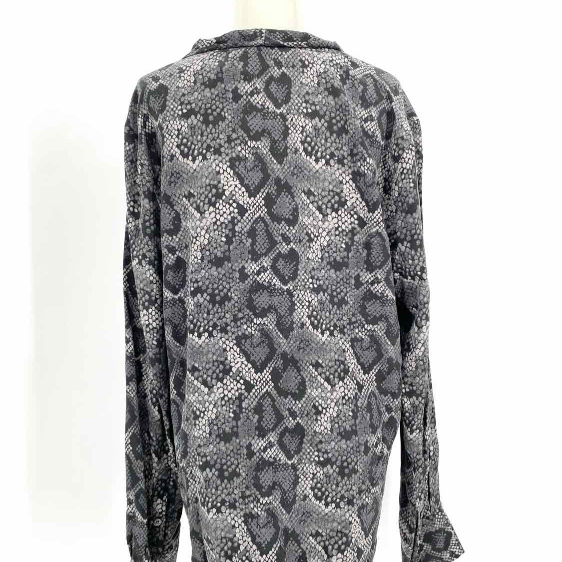 Equipment Femme Women's Gray Size L Neck Bow Silk Snake Long Sleeve