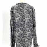 Equipment Femme Women's Gray Size L Neck Bow Silk Snake Long Sleeve