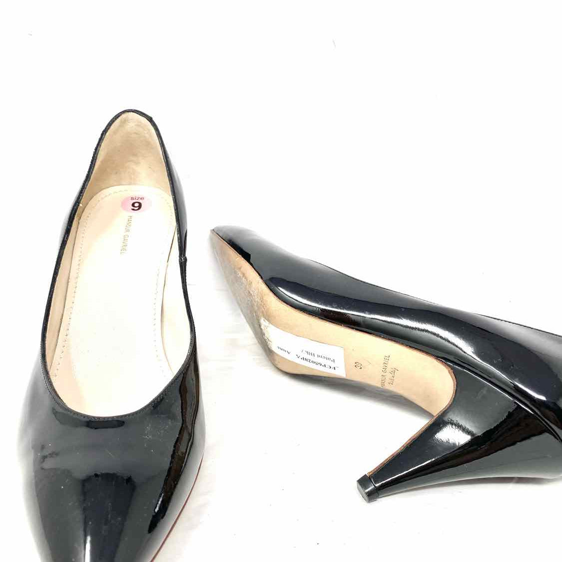 MANSUR GAVRIEL Women's Black Size 39/9 Pointed Patent Leather Pumps