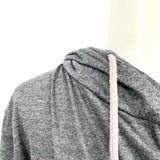 HELMUT LANG Women's Gray Size S Hooded Mock Neck Sweater