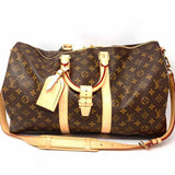 LOUIS VUITTON 2019 Keepall Bandoulier 45 Coated Canvas Brown Monogram Duffle Bag