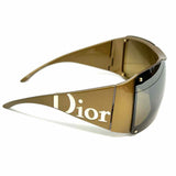 Christian Dior Acetate Bronze Shield Sunglasses