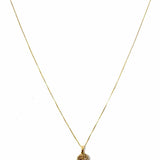 SJL 10K Rose Gold Pendant 16" Round Diamond 14k Chain Necklace
