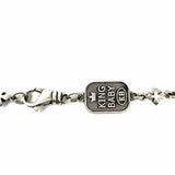 KING BABY 925 Sterling Silver Chain 18" Cross Necklace