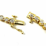R.H. Macy's Co 14K GP Gold Tone Tennis 7.5" Diamond Bracelet