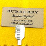 Burberry Cashmere Yellow Black Long 66" Check Scarf
