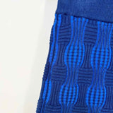 Boss Women's Blue Size XS Midi Textured Skirt