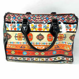 Desigual Vinyl Multi-Color Bowling Tribal Satchel
