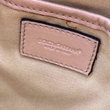 DOLCE & GABBANA Miss Brook Peach Hobo Pearlescent Leather Satchel