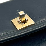 FRENCHYofCALIFORNIA Vintage Navy Crossbody Flap Leather Clutch