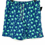 Tom & Teddy Men's Blue / Green Size XL palm trees Swim Shorts