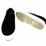 Vince Warren Women's Black White Size 7.5 Slip Suede Platform Sneakers