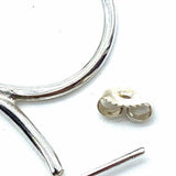 Chanel 1990's .925 Sterling Silver Drop Clover Earrings