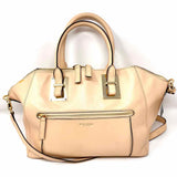 Henri Bendel Nude Zip Leather Satchel