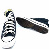 Converse Women's Black White Size 5.5 High Top Canvas Color Block Sneakers