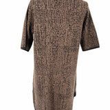 W by Worth Women's Brown Size S mini jacquard Knit Speckled Dress