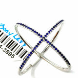 Bony Levy 18K White Gold Blue Sapphire Stackable Ring