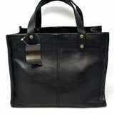 PARKER THATCH Small Mimi Black Pebbled Leather Tote