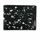 TUMI Canvas Black White Bi-Fold Speckled Wallet