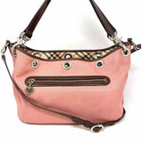 Burberry Blue Label Y2K Hobo Japanese Exclusive Canvas Pink Shoulder Bag