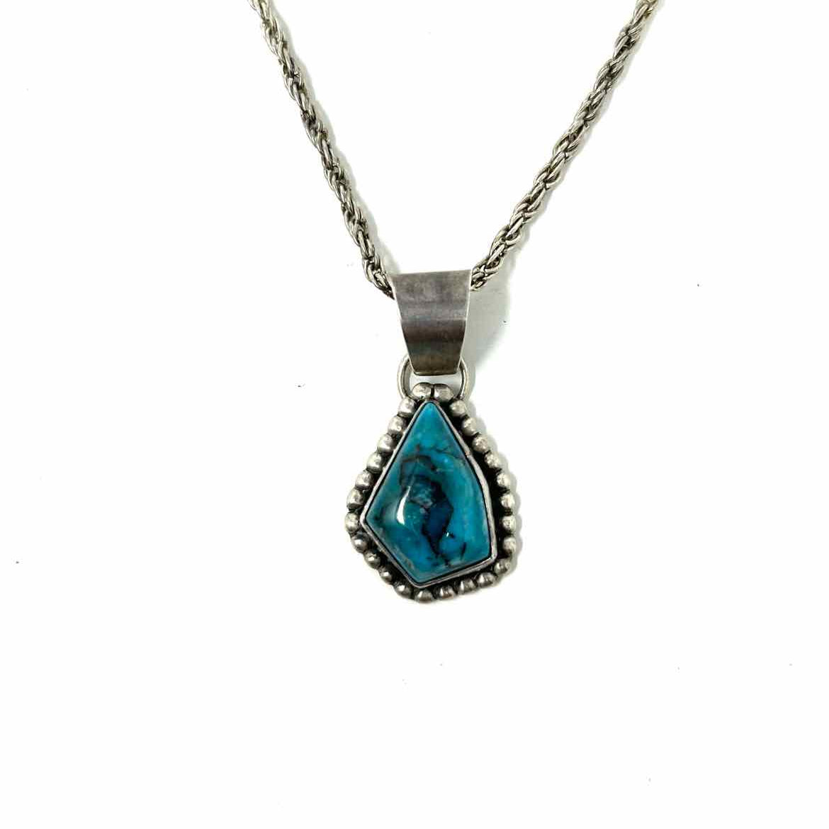 Shiprock Trading Post .925 Turquoise Necklace
