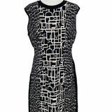 Diane Von Furstenberg Aviva Black White Size M Sleeveless Reversible Dress