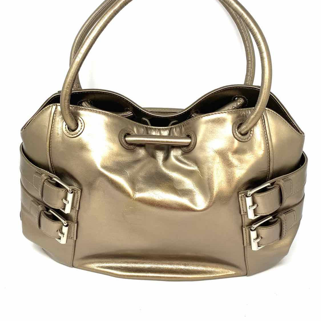 Cole Haan Gold Hobo Metallic Leather Tote