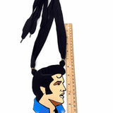 Yazbukey Elvis Presley Acrylic Blue / Beige Chunky Necklace