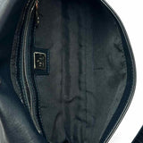 Fendi 2000-03 Mamma Bar Y2K Vintage Black Baguette Leather Shoulder Bag