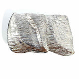 Statement Silver tone Abstract textured Belt Buckle