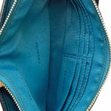 Coach Teal Pouch Leather Clutch