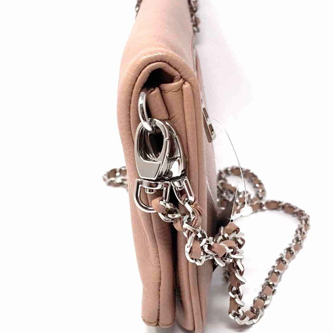 ZADIG&VOLTAIRE Light Pink Foldover Pebbled Leather Clutch