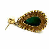 Berman & Co 14K Yellow Gold Teardrop Filigree Turquoise Earring & Ring Set
