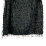 Cache Women's Black Size L mini Fringe Skirt