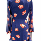 all in favor Women's Navy Size XS Wrap Floral Dress