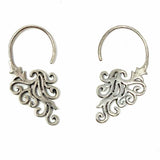 Estate Silver Swirl Abstract Earrings